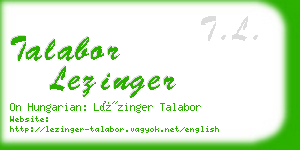 talabor lezinger business card